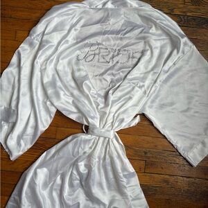 Victoria's Secret Satin White Robe
